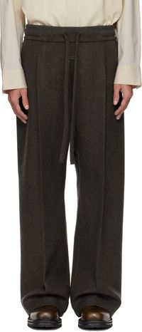 Fear of God Gray Drawstring Wide Leg Trousers
