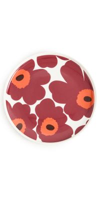 Marimekko Oiva Unikko Plate White/Red One Size
