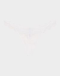 Source Beaute Embroidered Tulle Thong