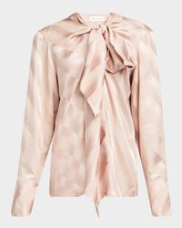 Curbi Silk Neck-Tie Blouse