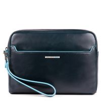 Piquadro - Pochette en cuir - Taille Unique - Bleu