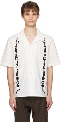 COMMAS White Capron Beaded Shirt