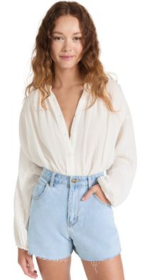 9seed Poet's Beach Blouse White M/L
