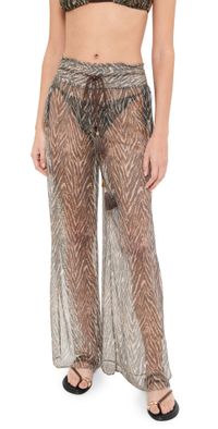Ramy Brook Priya Pant Beach Brown Zebra S
