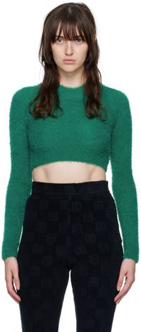 AMBUSH Green Fuzzy Turtleneck