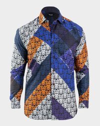 Men's Fibonacci Afro Lion Sport Shirt