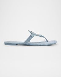Miller Denim Logo Thong Sandals