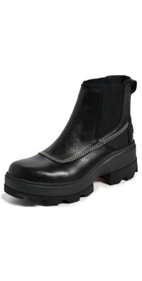 Sorel Joan Chelsea Boots Black/Bleached Ceramic 7