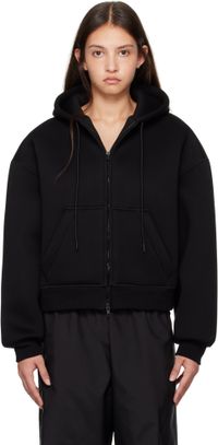 WARDROBE.NYC Black Bonded Zip Hoodie