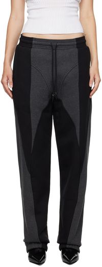 Mugler Gray & Black Paneled Lounge Pants