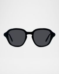 Men's Slim Acetate Square Sunglasses