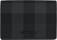 Burberry Black Check Folding Card Holder