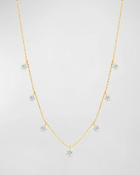 18K Medium Gold Floating Diamond Necklace