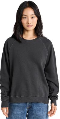 THE GREAT. The College Sweatshirt Washed Black 0