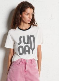 Suncoo - Tee-shirt brodé en coton bio - Taille 3 - Beige
