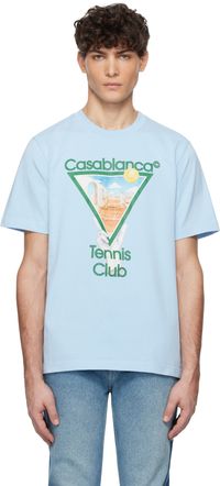 Casablanca Blue Metaphysical Tennis Icon T-shirt