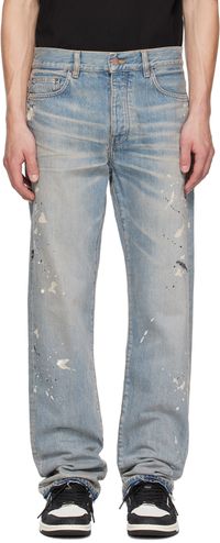 AMIRI Blue Painter Straight Jeans