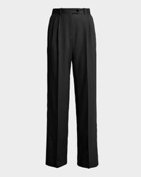 Virgil Double-Pleated Straight-Leg Pants