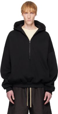 Fear of God Black Eternal Half Zip Hoodie