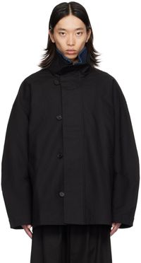 lesugiatelier Black High-Neck Half Jacket