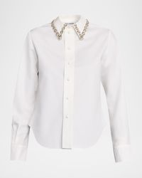 Embellished Collar Button-Down Shirt