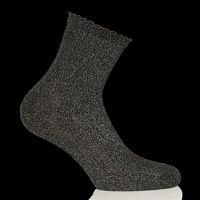 Pieces - Chaussettes à fils métallisés en coton mélangé - Taille Unique - Noir