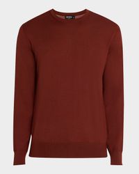 Men's Cashseta Cashmere and Silk Crewneck Sweater