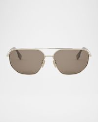 Men's Fendi Travel Metal Rectangle Sunglasses