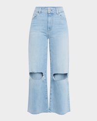 Sasha Distressed Ankle Jeans with Raw Hem