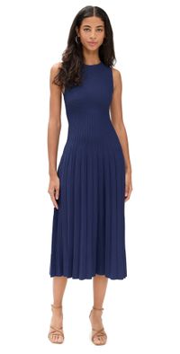 STAUD Elyse Dress Navy M