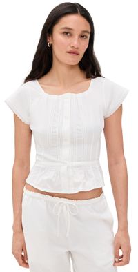 Peachy Den Renee Blouse Porcelain XS