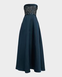 Paloma Strapless Mikado A-Line Gown