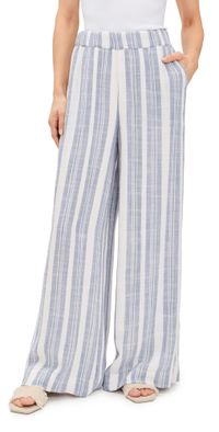 Splendid Raegan Stripe Pants White/Seaport M