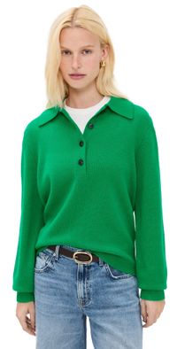 Sold Out NYC The Cashmere Polo Sweater Jade XS