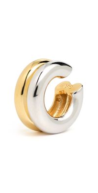 Martha Calvo Two Tone Double Ear Cuff Gold/Silver One Size