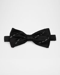 Men's Pleated Silk Bow Tie with Crystals