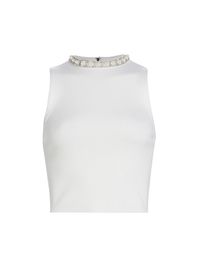 Women's Amity Embellished Knit Top - Soft White - Size XS