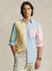 Polo Ralph Lauren - Chemise col américain en coton - Taille XL - Multicolore