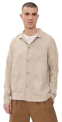 Onia Linen Overshirt Tan XL