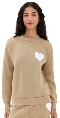 SPRWMN Heart Sweatshirt Latte/White L