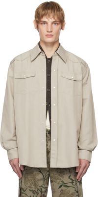 OUR LEGACY Beige Frontier Shirt