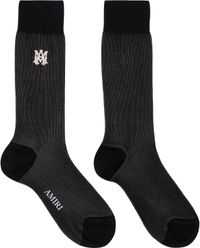 AMIRI Chaussettes noires à monogramme
