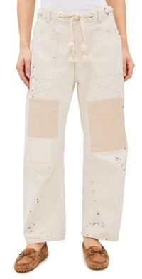 Free People Moxie Barrel Jeans White 25
