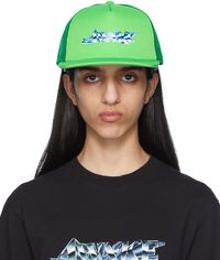 Awake NY Green Chrome Logo Trucker Cap