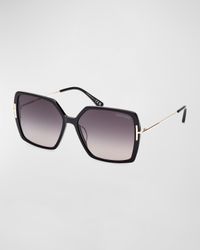 Joanna Mixed-Media Butterfly Sunglasses