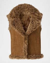 Kasia Reversible Shearling Leather Vest