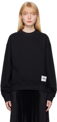 Jil Sander Black Patch Sweatshirt