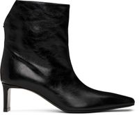 KHAITE Black Ona Ankle Boots