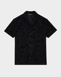 Men's Matera Tonal Jacquard Camp Shirt
