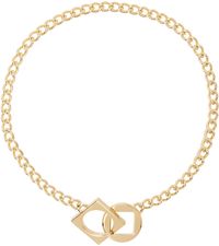 JACQUEMUS Gold Les Classiques 'Le collier rond carré' Necklace